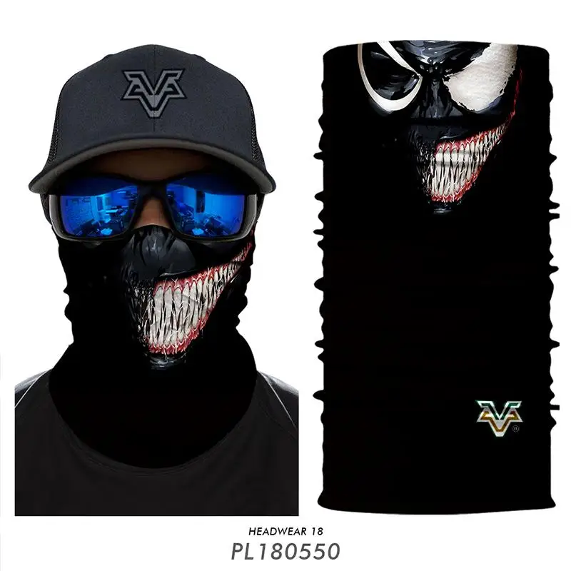 

3D Face Mask Bandana Deadpool Venom Magic Scarf Bicycle Motorcycle Headwear Neck Gaiter Sun UV Protect Windproof Hiking Ski Mask