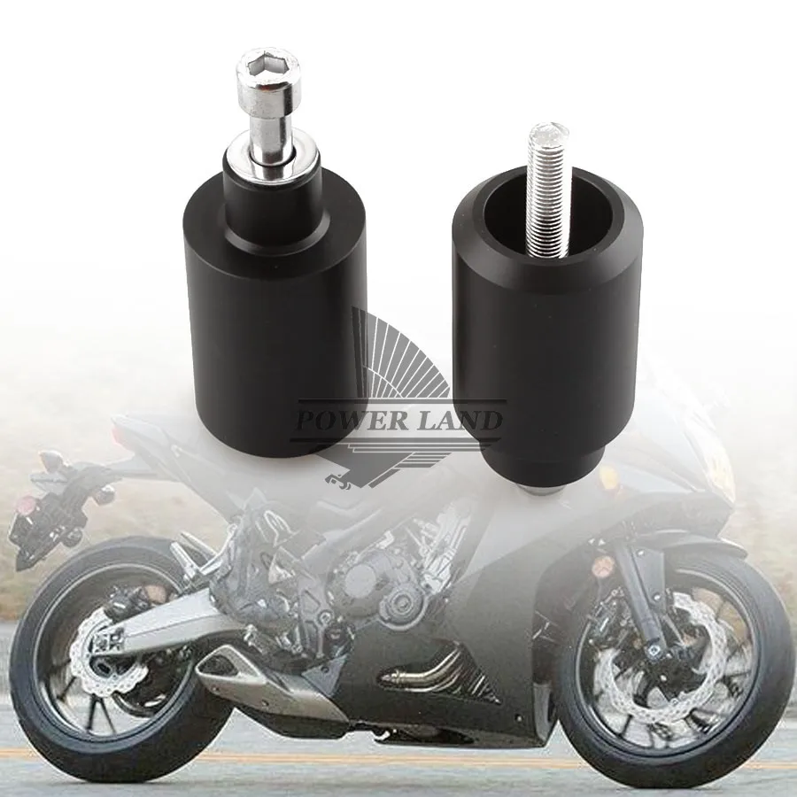 Free Shipping 1pair Black Motorcycle Parts No Cut Delrin Frame Slider