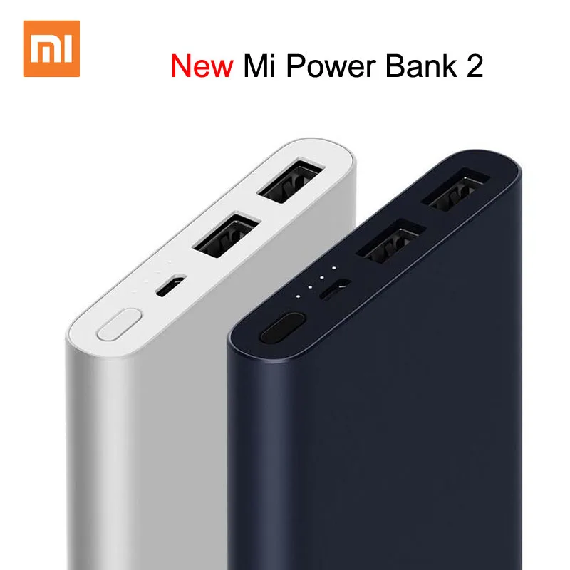 

Xiaomi Mi Power Bank 2 10000mAh Upgrade with Dual USB Output Power bank Supports Two Way Quick Charge for XiaoMi