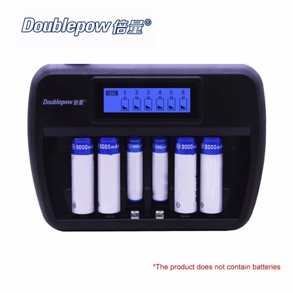 

Doublepow Battery Charger Multifunctional Universal 6 Slots LCD Automatic Intelligent Rapid AA AAA Rechargebale Battery Chargers