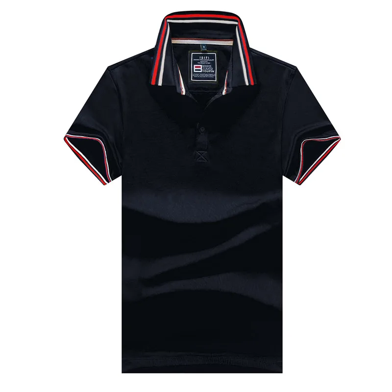 Индивидуальная рубашка поло на заказ-индивидуальная рубашка Поло-индивидуальная рубашка поло для мужчин-рубашка поло с логотипом-рубашка поло с пользовательским принтом - Color: Black