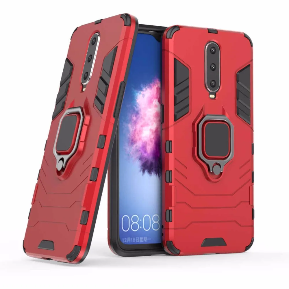 

For OPPO R17 Pro R15X R15 X R11 R11S R9S R9 PLus K1 F9 A5 A39 A3S Armor Case Luxury TPU Finger Ring Holder Phone Back Cover Case