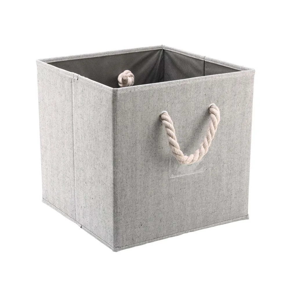 Складной тканевый куб для хранения ящиков складной ящик для хранения мелочей устойчивая Корзина Коробка органайзер полки шкаф ящик - Цвет: gray