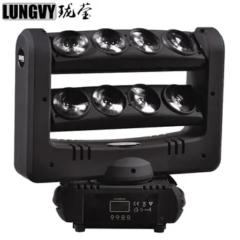 

Free Shipping 8x12W RGBW DMX Led Spider Effect Professional Stage Lighting Led Spider Moving Head Light