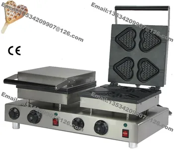 

Free Shipping 8-Slice Commercial Use 110v 220v Electric Nonstick Heart Waffle Stick Baker Machine Maker Iron
