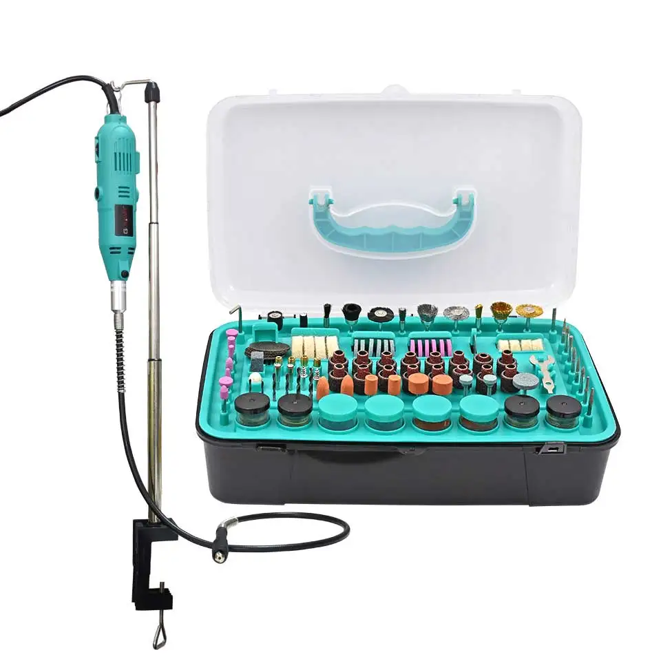 Elektrische Bohrmaschine Elektro Rotary Power Tool kit Mini Bohrer Mit Stand Clamp Zubehör Für Dremel Drill Maschine schneiden polieren Kaufen
