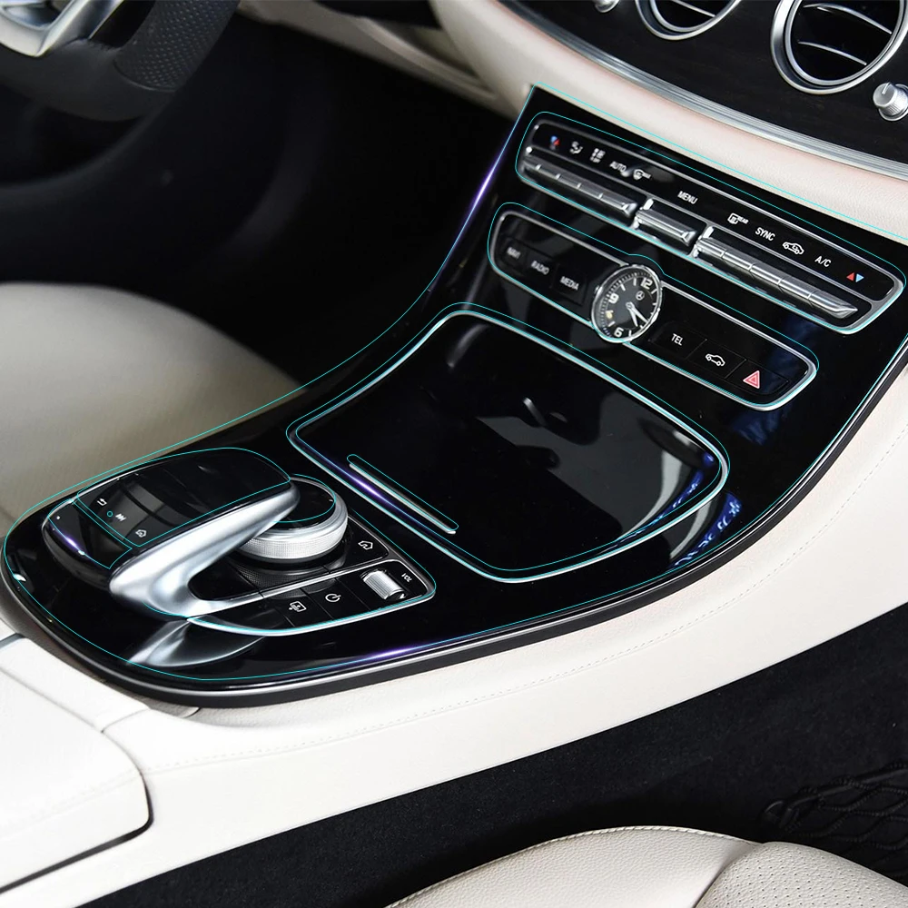 

Car Interior Invisible Protective Film Center Console Control Gear Panel TPU Sticker for Mercedes Benz E Class 2019 Accessories