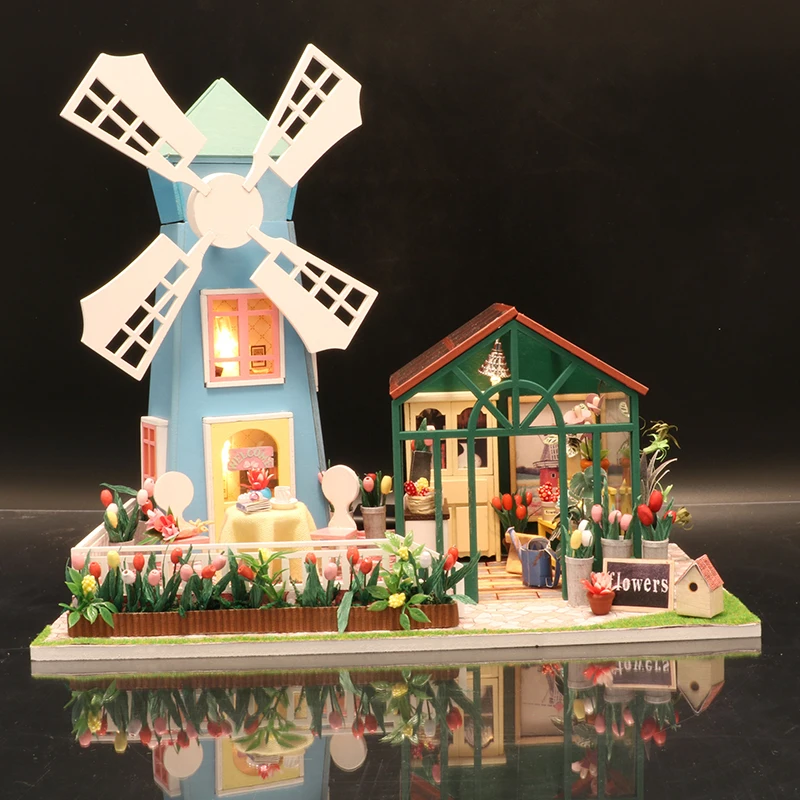 Dollhouse Miniature Windmill House 