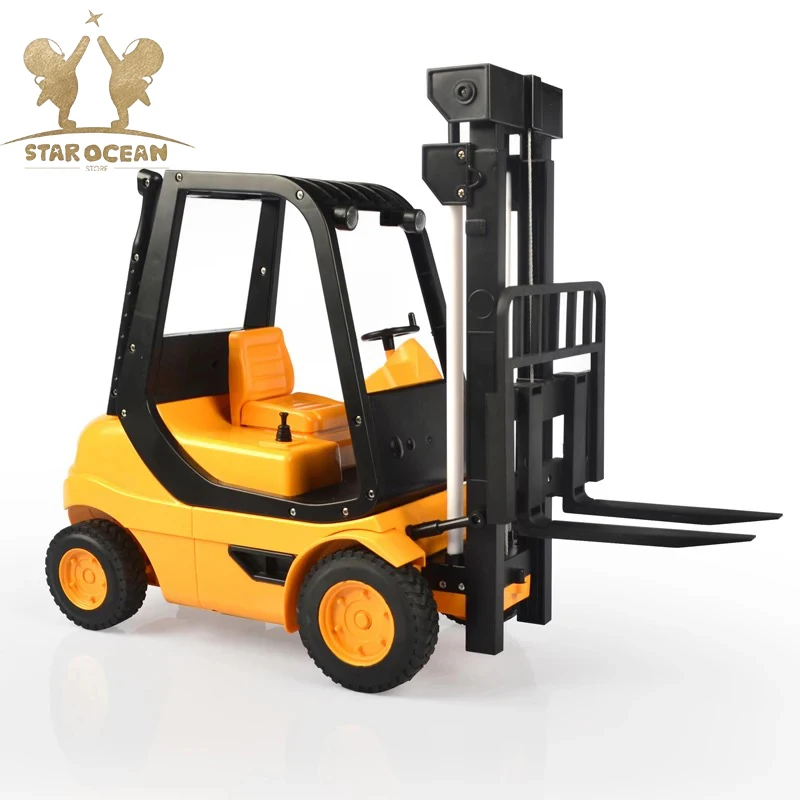 

Remote Control Engineering Vehicle Crane Auto Demostration with LED Light Construction Forklift Children Beach Toys