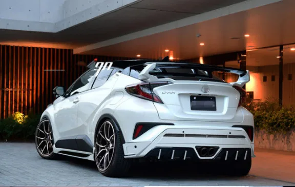 FOR Toyota C-HR CHR IZOA spoiler big spoilerABS Material CAR REAR WING TRUNK SPOILER ROWEN STYLE With paint color