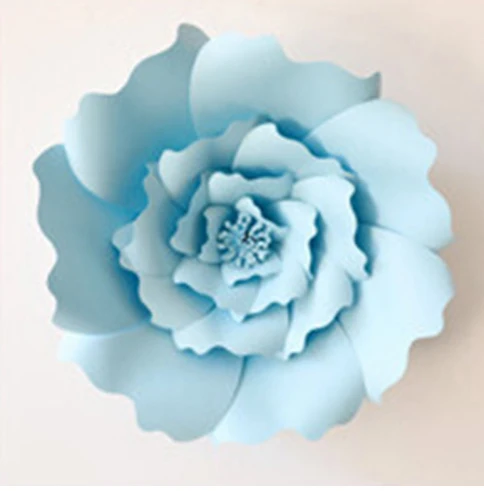 WEIGAO 2 шт. 20 см бумажные цветы искусственные Сатиновые розы/украшение на свадьбу декорация рукоделие хобби детский душ День Рождения украшения для дома - Цвет: Light blue