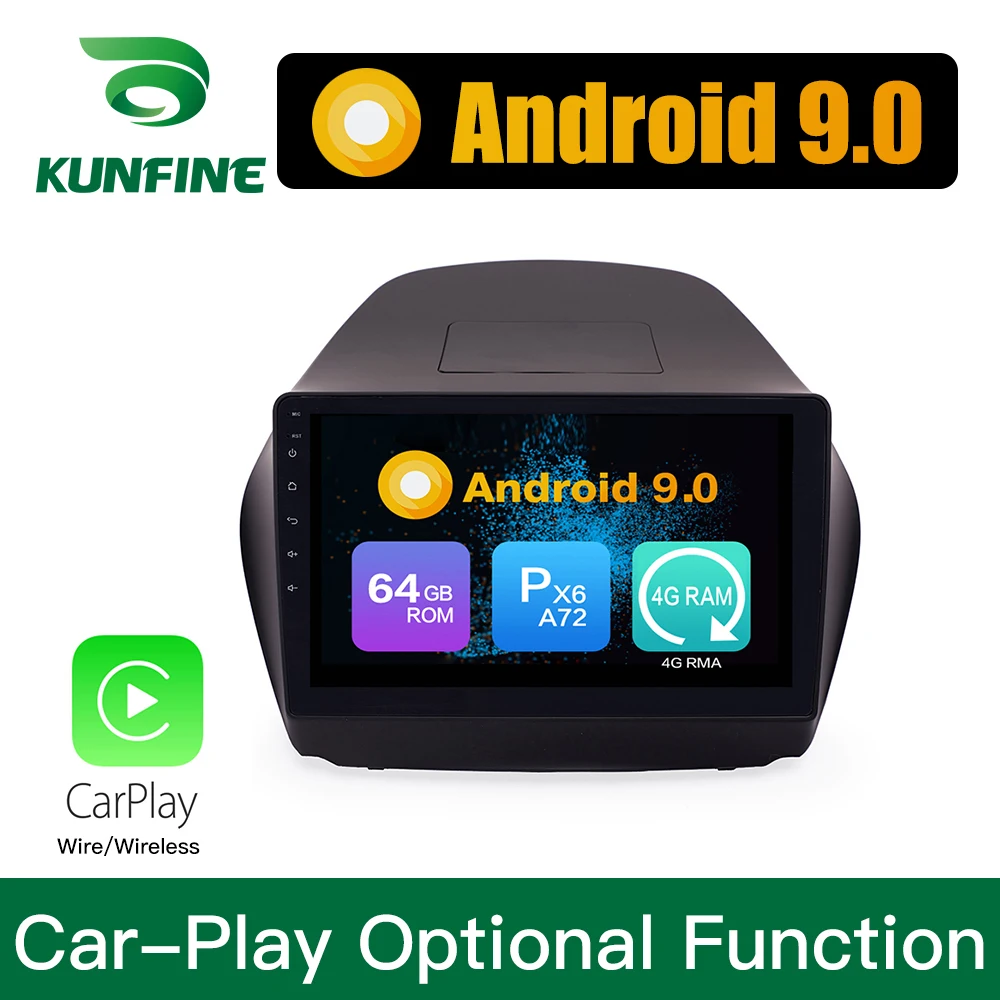 Android 9,0 Ram 4G Rom 64G PX6 Cortex A72 автомобильный DVD gps мультимедийный плеер стерео для hyundai IX35 2010 2011 2012 2013