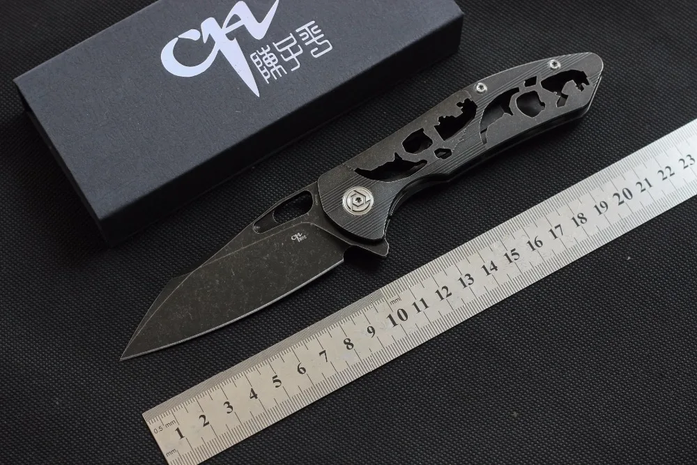 

CH 3515 Flipper knife s35vn Blade 60hrc,Titanium handle outdoor camping hunting knife Tactical pocket Knives survival EDC tools