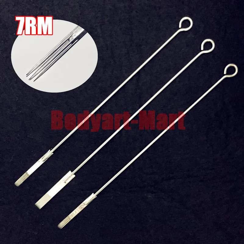 Free Shipping 250pcs 7RM Curved Round Magnum Tattoo Sterile Needles RM7