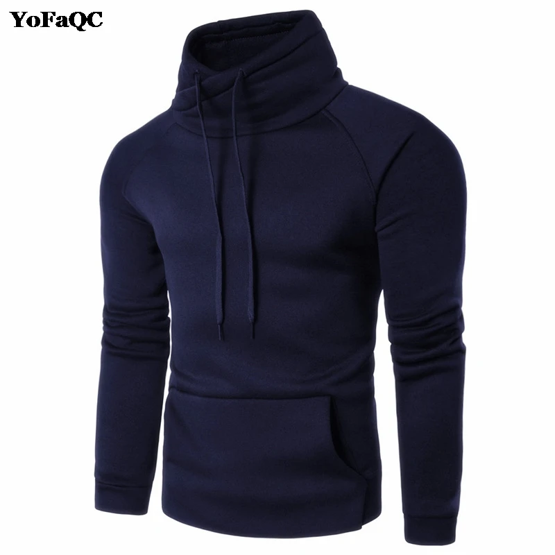 2017 New Fashion Mens Solid High Quality Simple Hoodies Sweatshirts