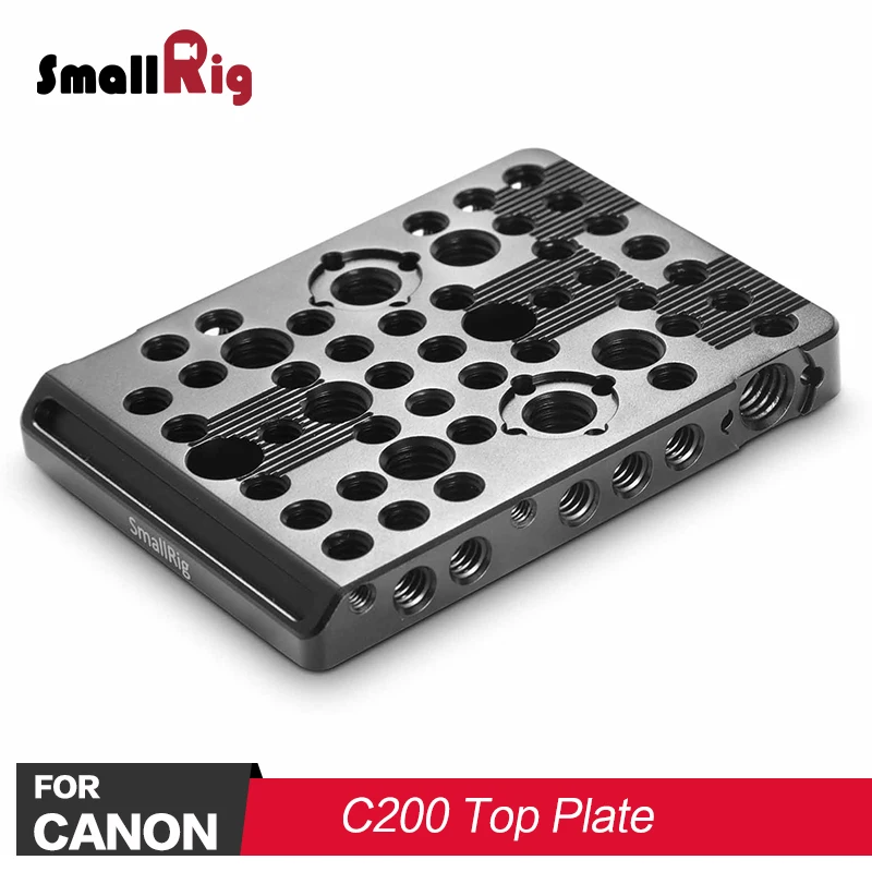 

SmallRig DSLR Camera Plate Top Plate for Canon C200 Camera Feature with 1/4 3/8 Thread Holes For Microphone Monitor Attach 2056