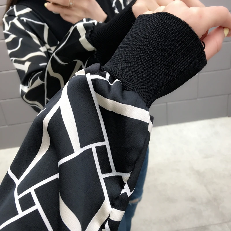 Бренд дизайн Повседневный пуловер, свитер Весна Женская, перевязанные тесьмой вязаный свитер Элегантный леопардовым принтом черный Вязание Топ
