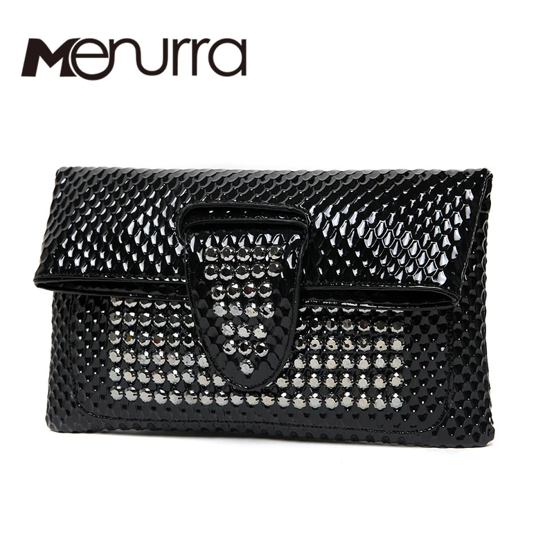 White Envelope Evening Clutch Bag Crocodile Pattern Leather Genuine Women Messenger Bags Purses ...