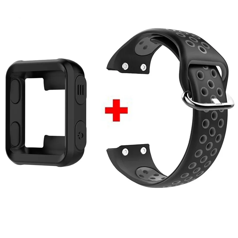 3 в 1 запасной ремешок для Garmin Forerunner 35 Защитный чехол оболочка силиконовый умный ремешок для часов для Garmin Forerunner 35 ремешок - Цвет: Color13