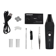 Longmada Herova Eliquid Caneta Vape Erva Seca Cera Cozimento Kit E cigarro Vapor Vaporizador Portátil Cerâmica Controle de Temperatura Da Bobina