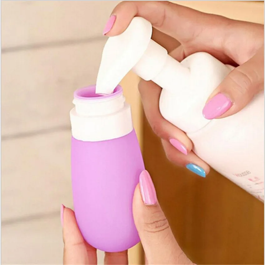 

38ml Mini Traveler Packing Bottle Silicone Refillable Portable Storage Press Bottles for Lotion Shampoo Bath PC674484