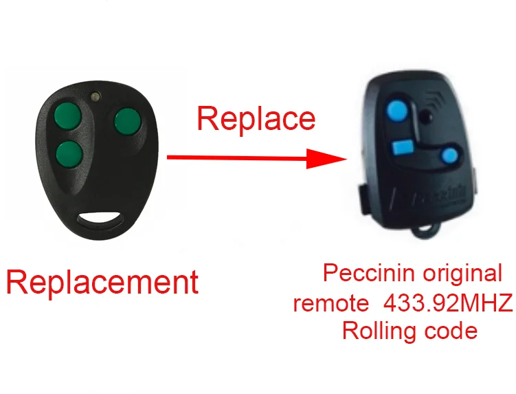Peccinin replacement remote control 433.92Mhz top quality peccinin replacement remote control 433 92mhz free shipping