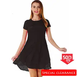 Женское повседневное летнее платье с коротким рукавом сексуальные короткие платья для вечеринок элегантные однотонные черные красные