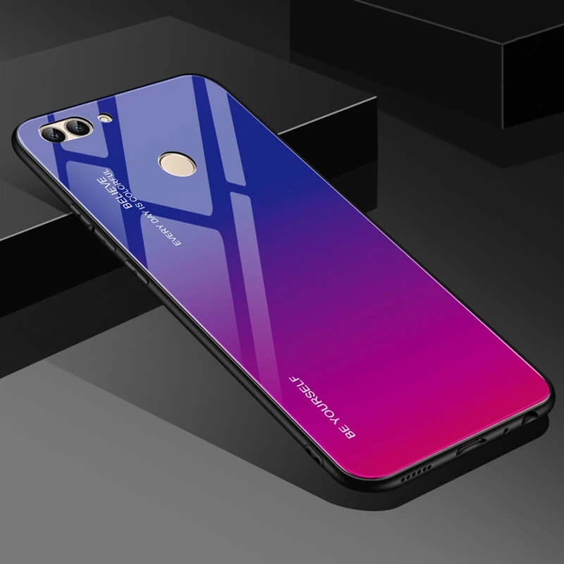 Градиентный цветной стеклянный чехол для Xiaomi Redmi 7 7A Go K20 Note7 6 6A задняя крышка телефона 50 шт./партия