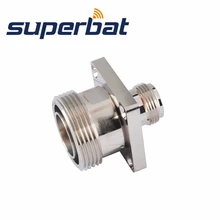 Superbat N-7/16 DIN адаптер N Джек Женский в DIN 7/16 Джек с фланцем прямой RF коаксиальный разъем