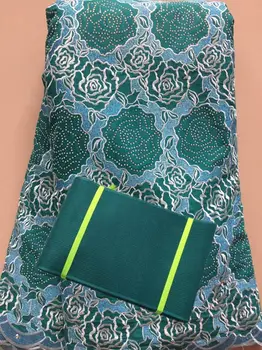 

High Quality African Swiss Cotton Voile Lace Cheap African stones Lace Fabrics With Aso Oke High Quality For Women FAX036