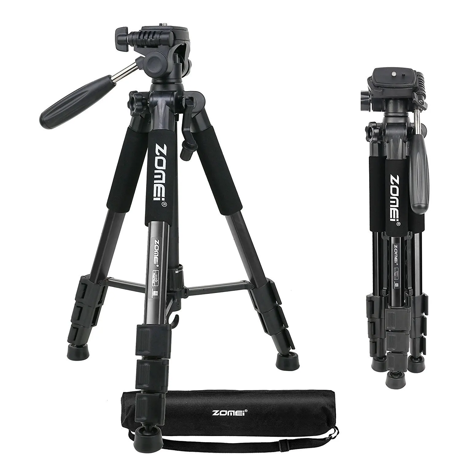 

ZOMEI Q111 Portable Professional Light Weight Traveler Tripod with Pan Head for Camera DSLR DV Canon Nikon Sony Smartphone Black