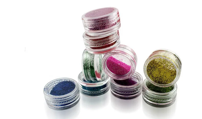 Brilho em pó Tatuagens em pó Arte do Unha Cores Lote Brilho Tatuagem Corpo Shimmer Acrílico Poeira Decoração 12 - 7 Glitter p corpo