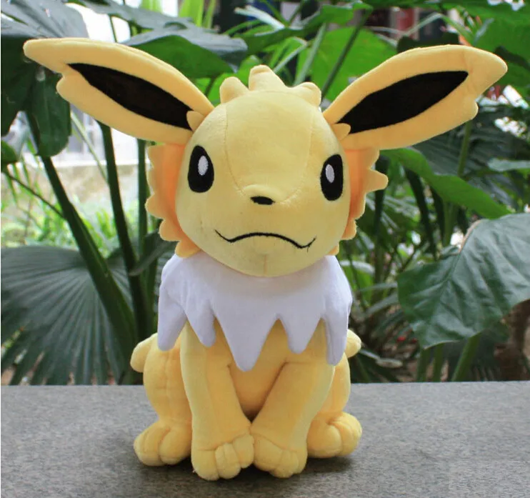 Новинка Jolteon Плюшевые игрушки Аниме Peluche Детские куклы подарок на день рождения Brinquedos 27 см в сидячей позе