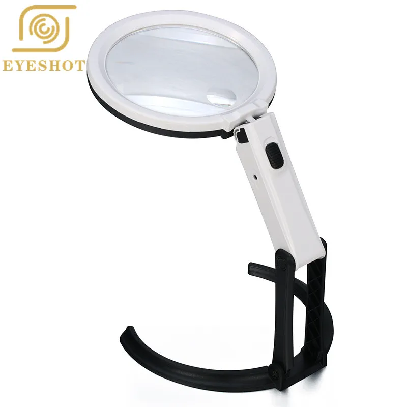 Excellent Quality Foldable 2.5X 8X Table Desk Magnifier Loupe