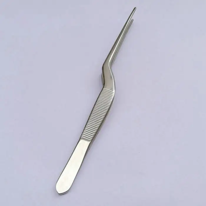 

2pcs/lot Thicken Stainless steel 14cm Spear Shaped Curved, Lanciform tweezers For Tissue Culture Lab Tool/Chemistry/Medical