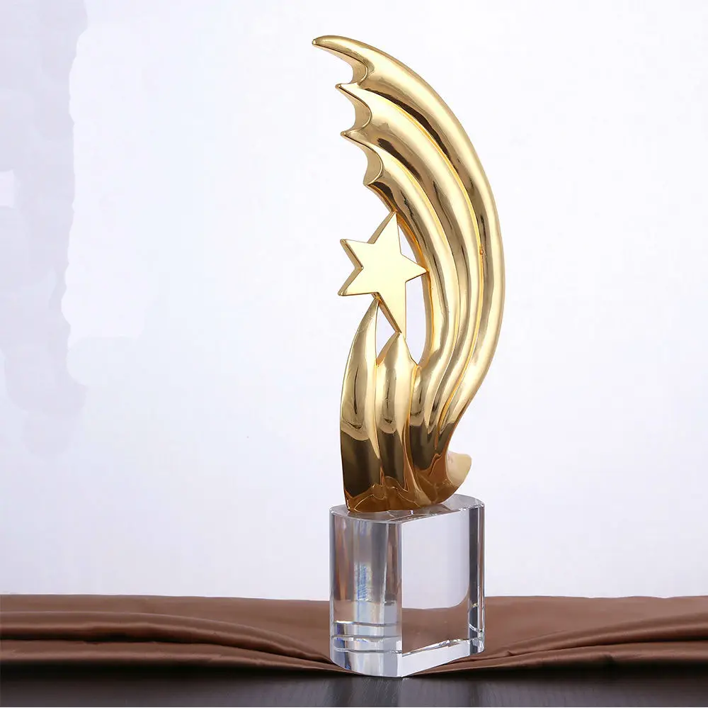 

High quality!New Resin Trophies High-Grade Crystal Cup Prize Trophy Model Creative Metal Crown Trophy,Free shipping!