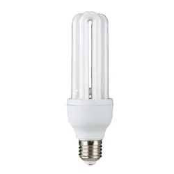 Энергосберегающие лампы 220 В три основных цвета U-тип энергосберегающие лампы E27 винт белый свет 3U-15W