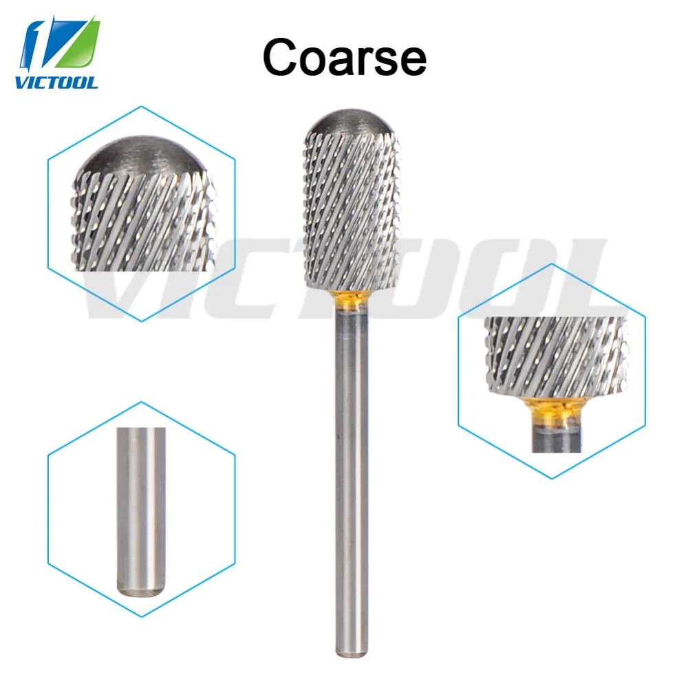 

High Quality Tungsten Steel Nail Bit Coarse Teeth Smooth Round Top For Nail Drill Machines Electric Manicure Polish 09