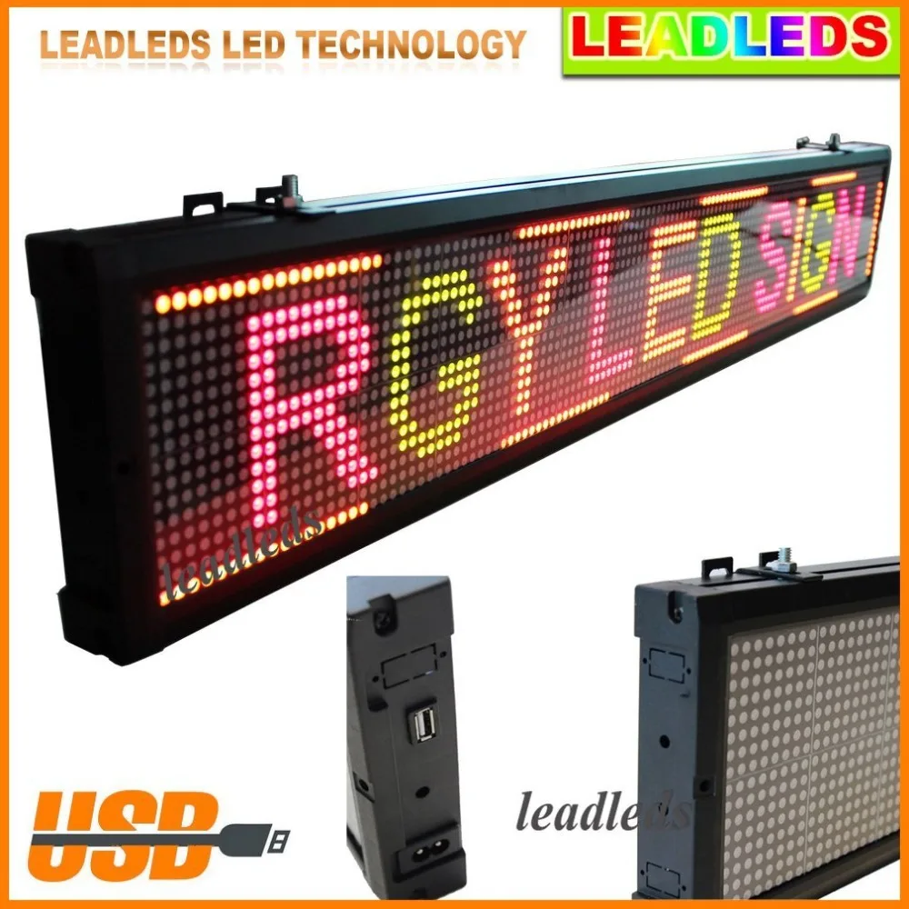 

Colorful Led display Red/Green/Yellow Programmable Scrolling Message led sign Board for Business and Store