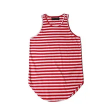 Летняя мода хип хоп майка Мужская Джастин Бибер Полосатая майка для фитнеса Одежда Человек уличный стиль тренировки без Рукавов Рубашка