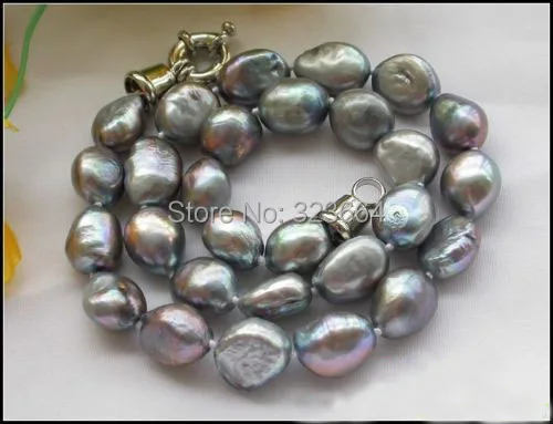 

17" 13MM GRAY BAROQUE FW CULTURED PEARL NECKLACE