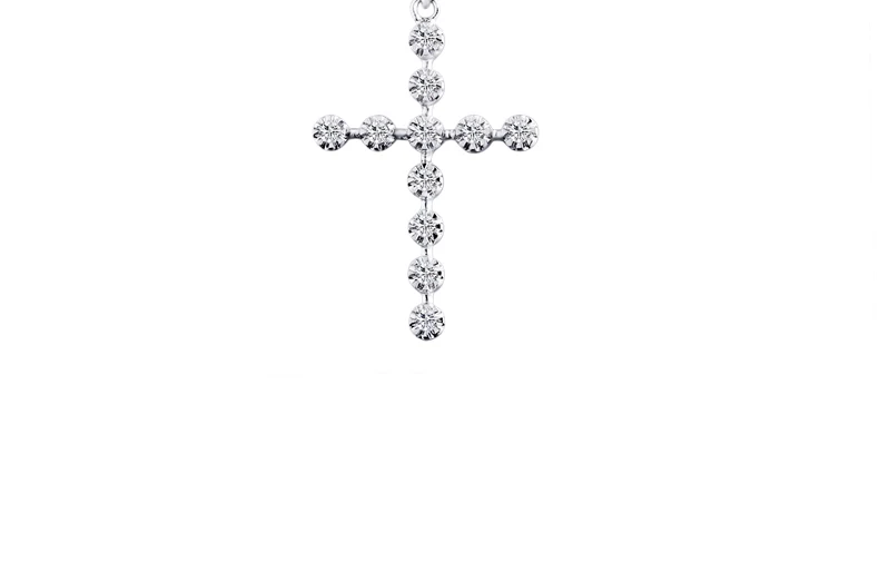 18K золотой бриллиантовый кулон крест Алмазное ожерелье подлинное заказное розовое золотое ожерелье с подвеской