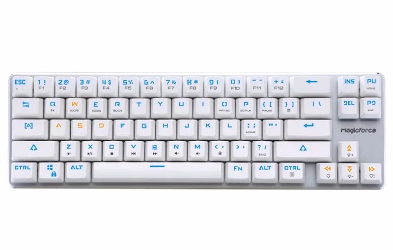 Magicforce Smart 68 клавиш с подсветкой антипривидение USB Механическая игровая клавиатура алюминиевый сплав Kailh MX Синий/Черный переключатели Двойной PCB