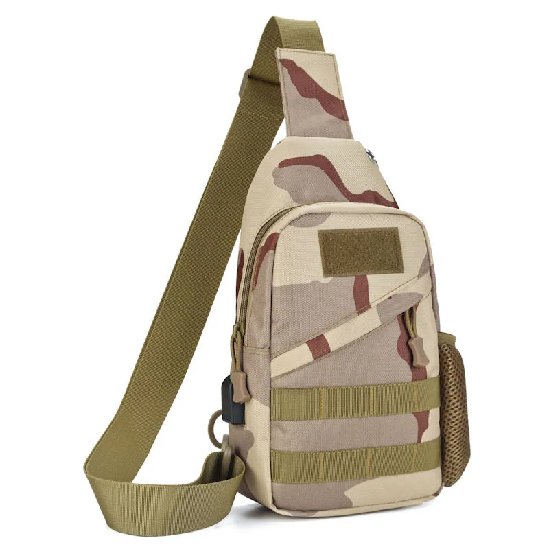 Tactical Chest bag Men Hunting Shoulder Bag with Bottle Pouch Camouflage sports waterproof riding P