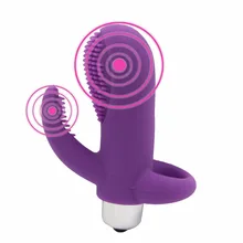 YEMA Purple Powerful Finger Vibrator G Spot Vibrators for Women Vaginal Clitoris Brush Stimulate Sex Toys for Woman Sex Machine
