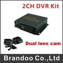 2 channel car dvr+ 1pcs Dual lens HD Car camera
