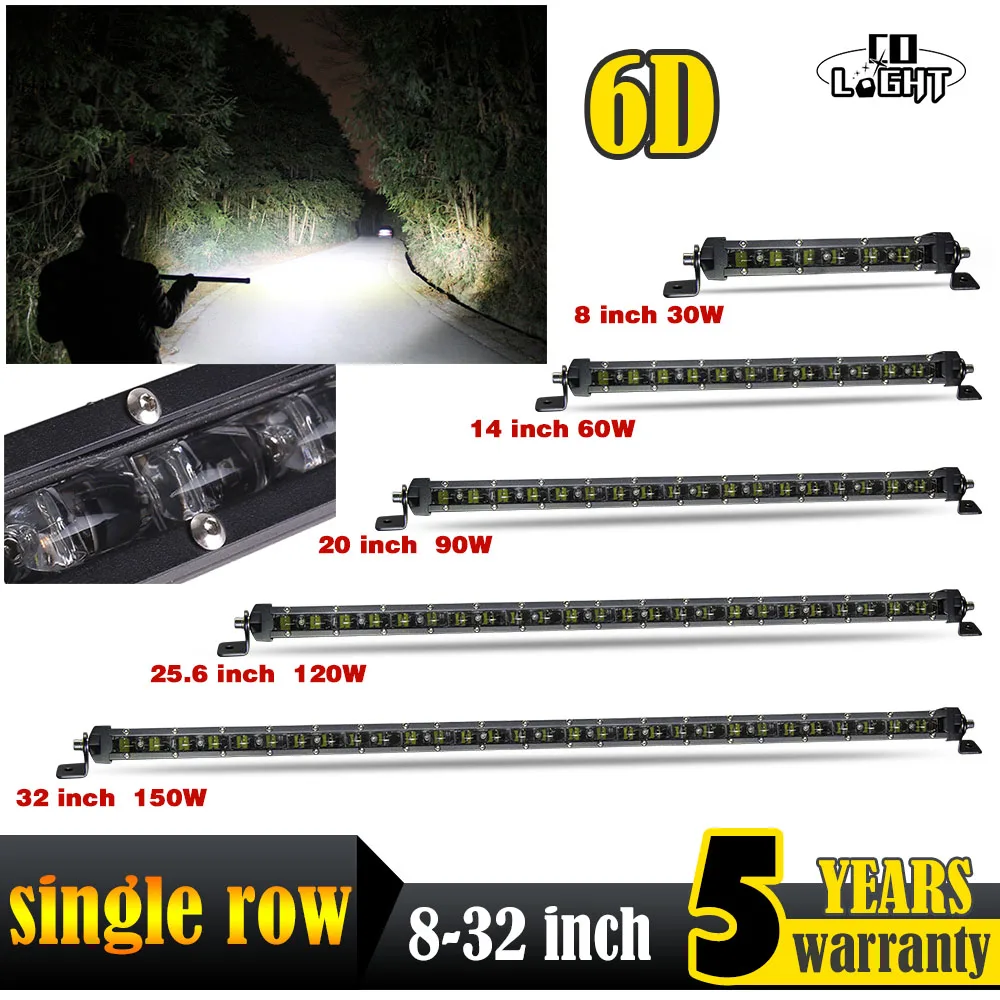 8D LENS 45/" INCH 240W SLIM LED Work Light Bar Combo Offroad Truck 4X4 Car 44/"