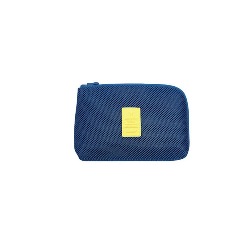 OLAGB креативный противоударный дорожный цифровой USB зарядный кабель чехол для наушников косметический Органайзер аксессуары сумка - Цвет: Темно-синий