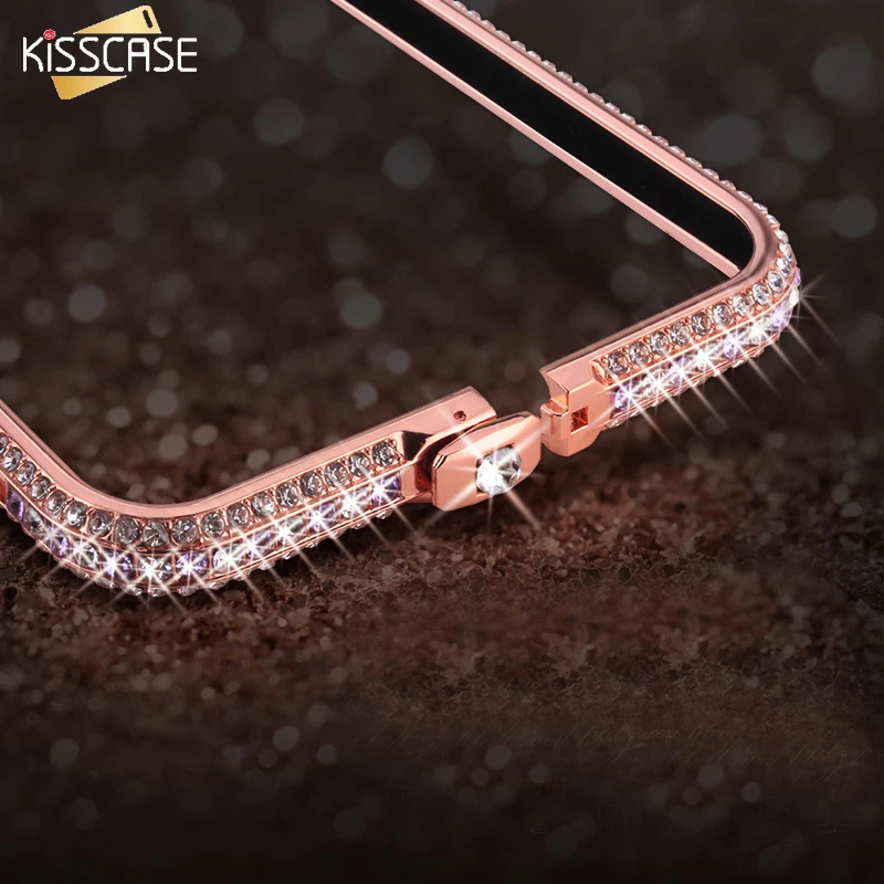 

KISSCASE Glitter Diamond Frame Case For iPhone 6 6S Plus 6 6S Metal Frame Bling Case For iPhone 6 6s Plus Fram Rim Cover Funda