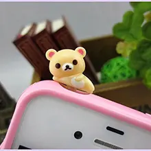 Очаровательная Спящая Rilakkuma панда Медведь Пылезащитная заглушка 3,5 мм телефон разъем для наушников колпачок для наушников Ушная заглушка Пылезащитная заглушка